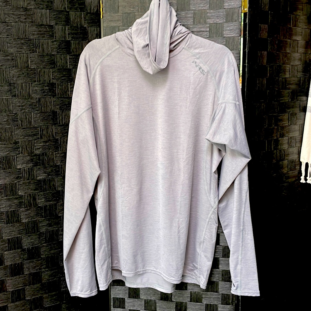 Nrs Men’s Lycra Hoodie (Facial Cowl) S,Finger Hole, Gray, New,No Tag, Perfect.